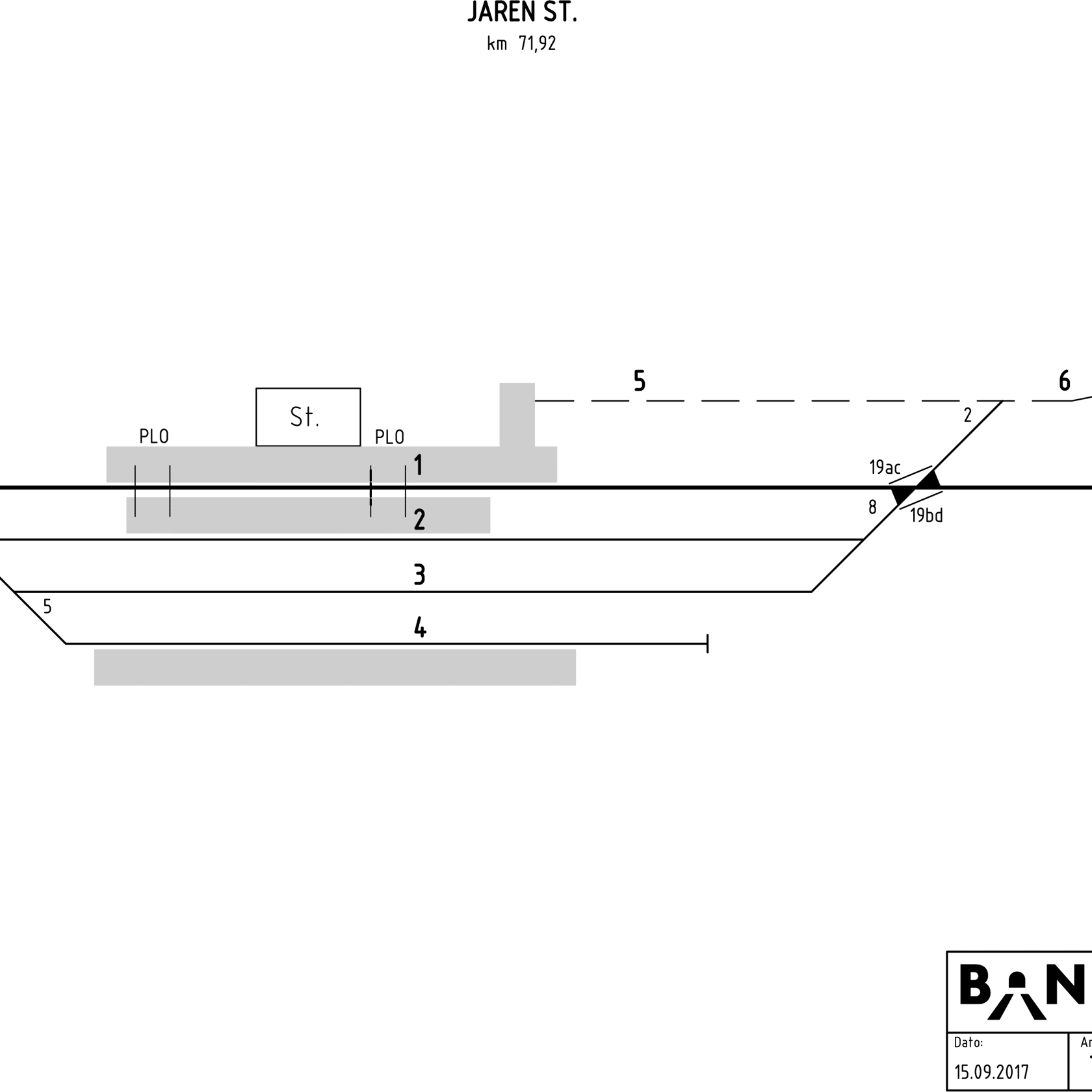 Track plan Jaren Stabling Facility