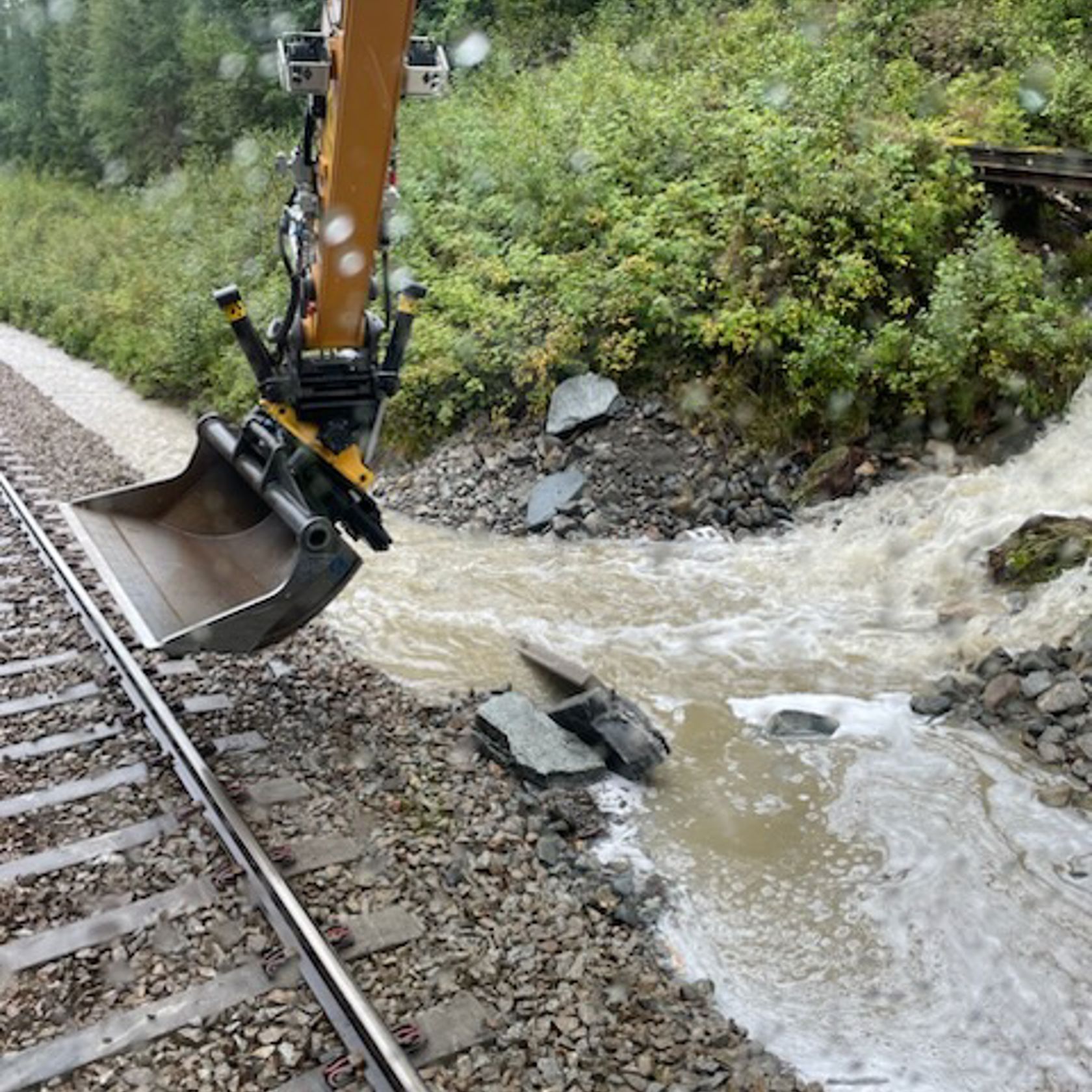 Masseutglidningen mellom Gol og Torpo er under utbedring.