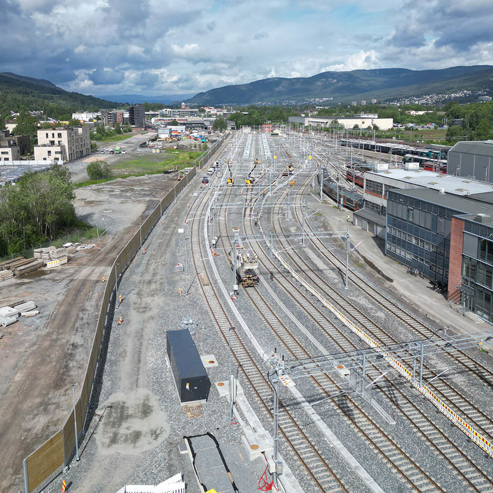 Bilde av togparkeringen på Sundland