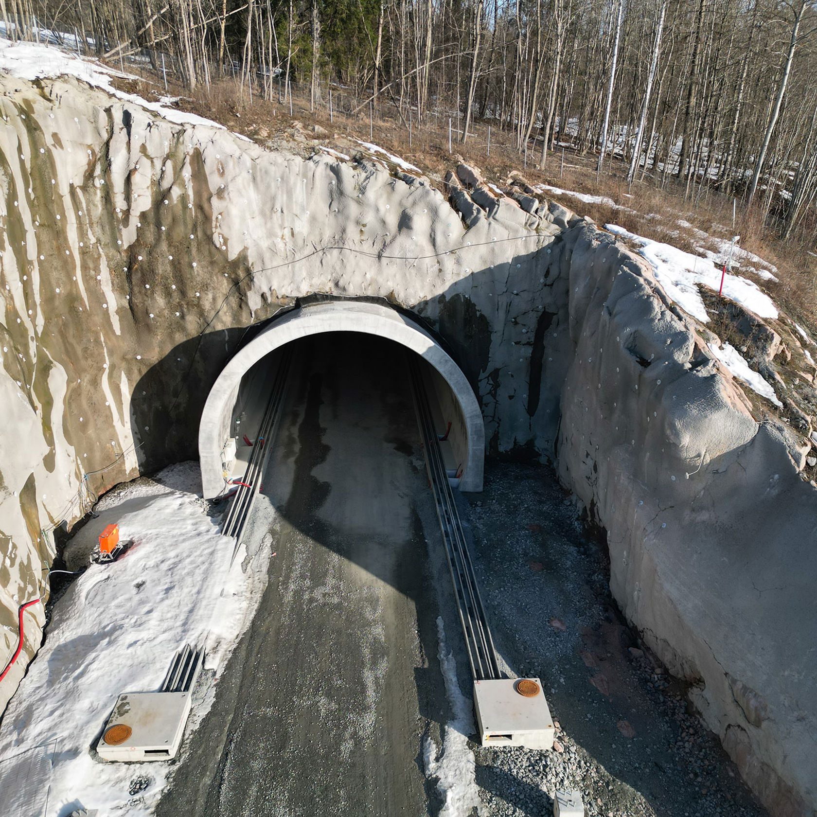 Portalen til tunnelen i Kobbervikdalen.