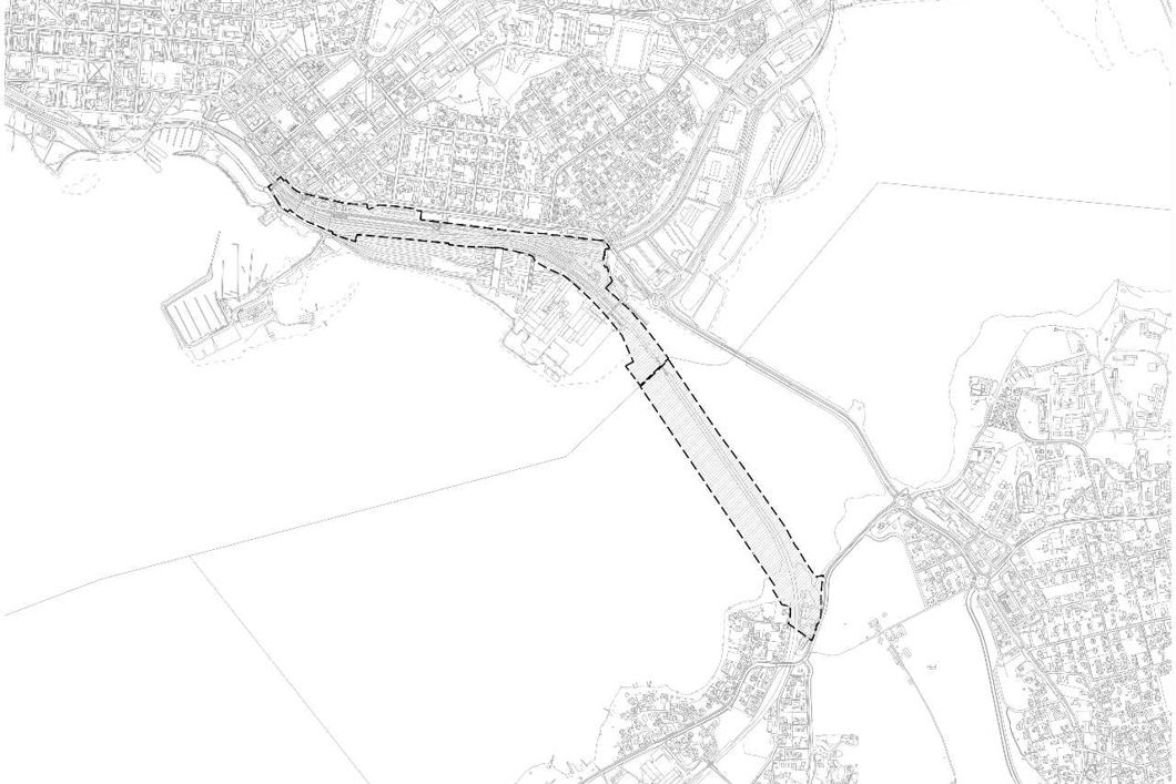 Plankart for Åkersvika-Hamar stasjon